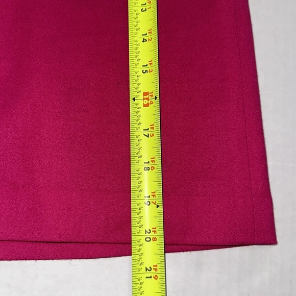 Talbots Petites Fuschia Pink Wool Mini Skirt Womens Size 12 Petite - Picture 8 of 8